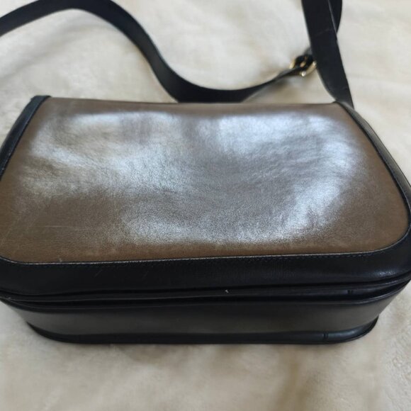 Vintage Celine Box Tan Leather Shoulder Bag Crossbody Gold Horsebit Authentic - Picture 5 of 9